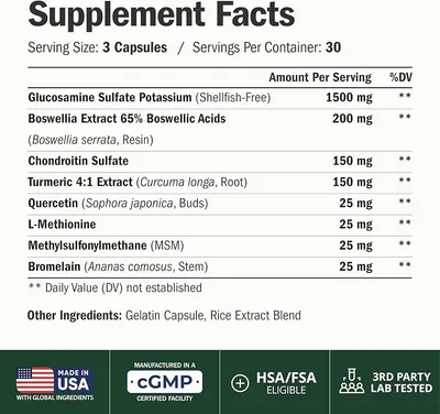 Doctor's Best Glucosamine Chondroitin MSM with OptiMSM